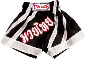 Twins Thai Style Trunks Black/White